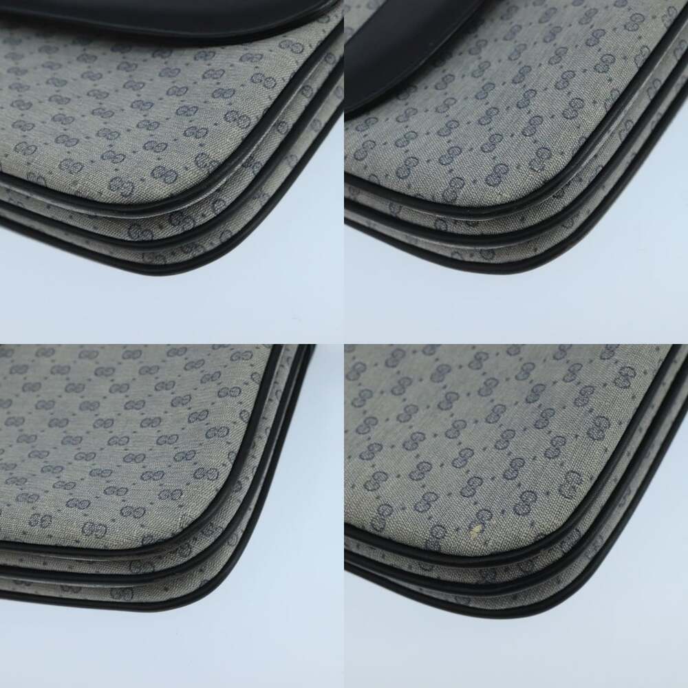 GUCCI Micro GG Supreme Shoulder Bag Pvc Navy Gold - Picture 10 of 13